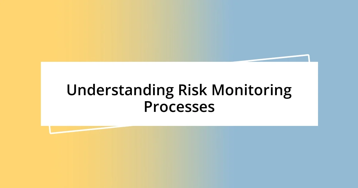 Understanding Risk Monitoring Processes